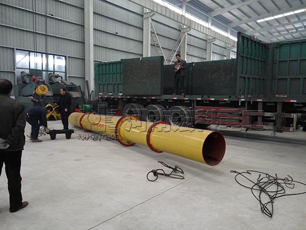 黑龍江的客戶，您采購的1.2×7m的牛糞烘干機(jī)已發(fā)出，請注意查收